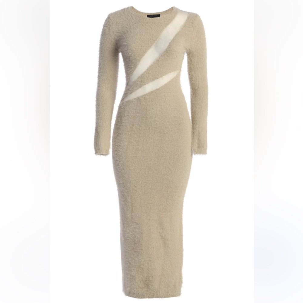 JLUXLABLE BEIGE MORE TO LOVE MAXI DRESS - Small